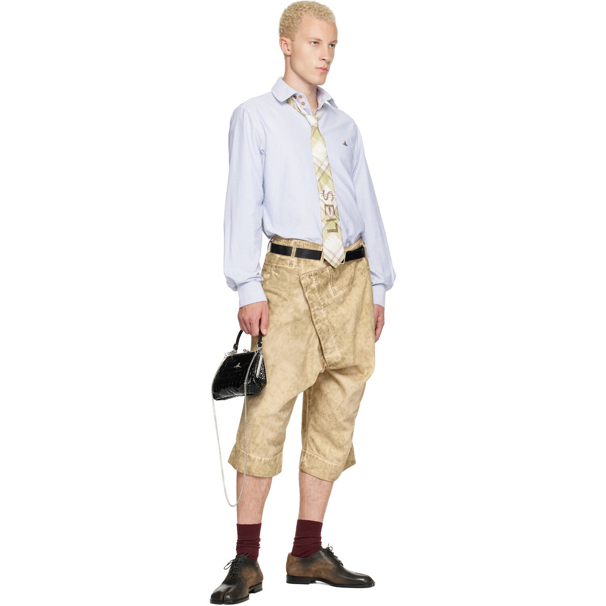 Vivienne Westwood Blue & White Two Button Krall Shirt