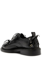 Simone Rocha Lace-up Glossed Leather Brogues Black