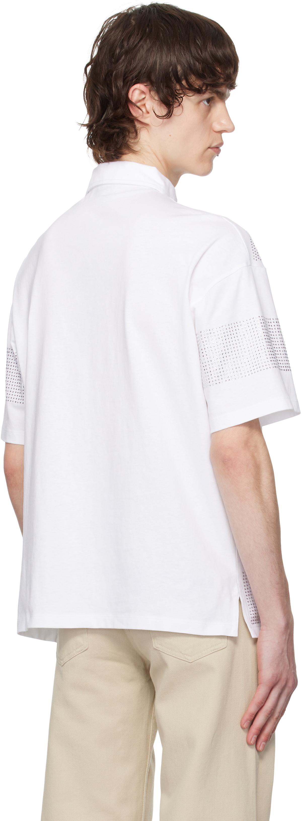 Coperni White Striped Polo