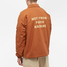 Drole de Monsieur Men's Drôle de Monsieur Not From Paris Fleece Lined Coach Jacket in Caramel