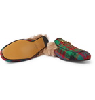 Gucci - Princetown Shearling-Lined Tweed Backless Loafers - Men - Multi