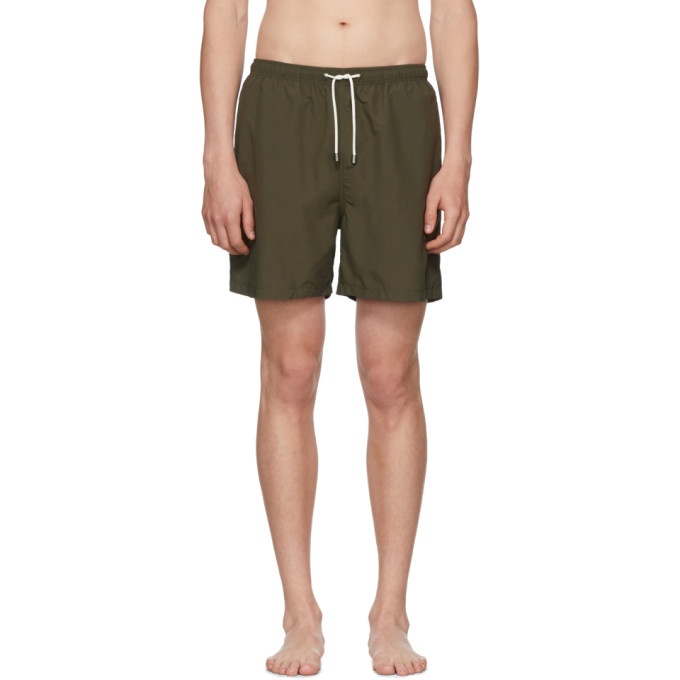 Photo: Solid and Striped Green Classic Swim Shorts