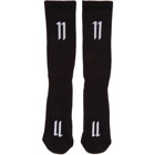 11 by Boris Bidjan Saberi Three-Pack Black Ribbed Logo Socks
