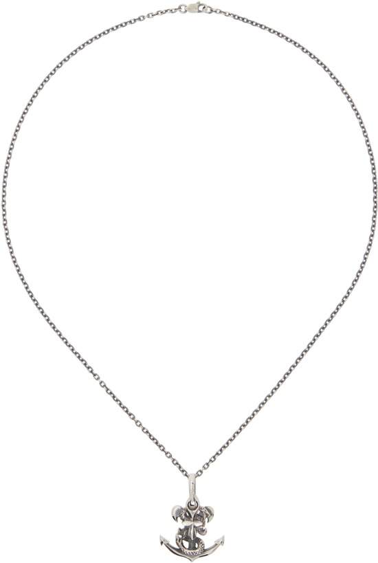 Photo: YOHJI YAMAMOTO Silver Snake Anchor Pendant Necklace