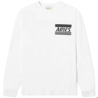 Aries Men's Long Sleeve Credit Card T-Shirt in White