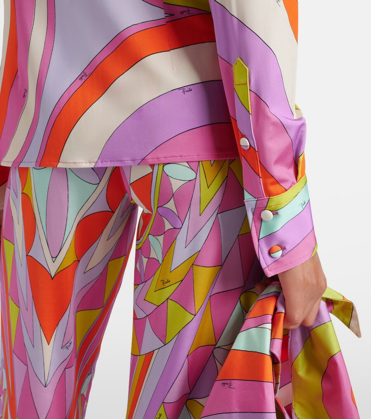 Pucci Iride satin jersey shirt