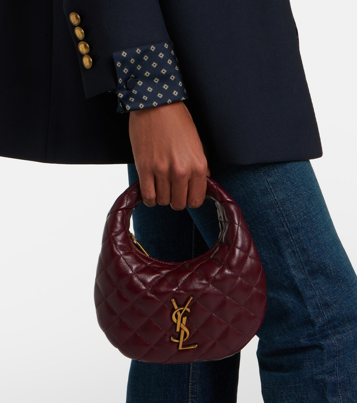 Saint Laurent Icarino Mini leather top-handle bag