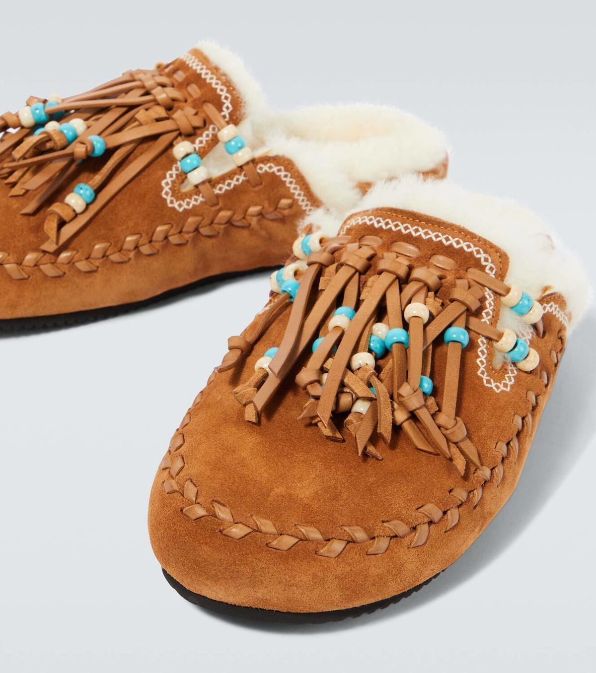 送料関税込み★ALANUI★The Journey スエードミュール Alanui The Journey shearling-lined suede mules Alanui