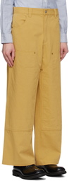 AFTER PRAY Yellow Wide Carpenter Trousers