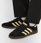 adidas Originals - Handball Spezial Leather-Trimmed Suede Sneakers - Black