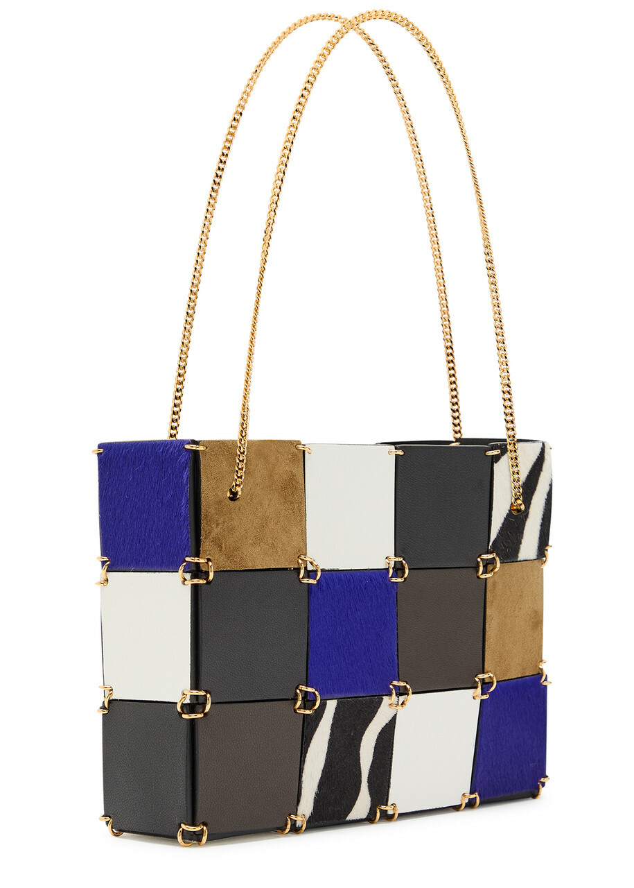 Khaite Emma Mini Panelled Leather Tote bag - Purple - One Size