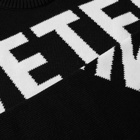 VETEMENTS Giant Logo Crew Knit