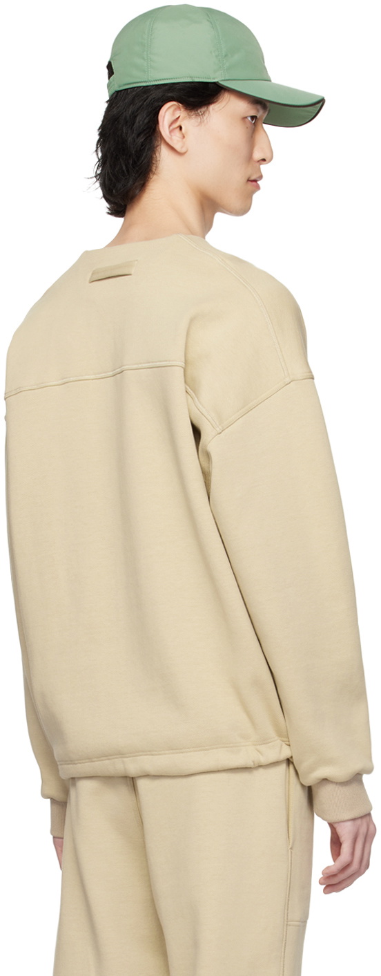 ZEGNA Beige Placket Sweatshirt
