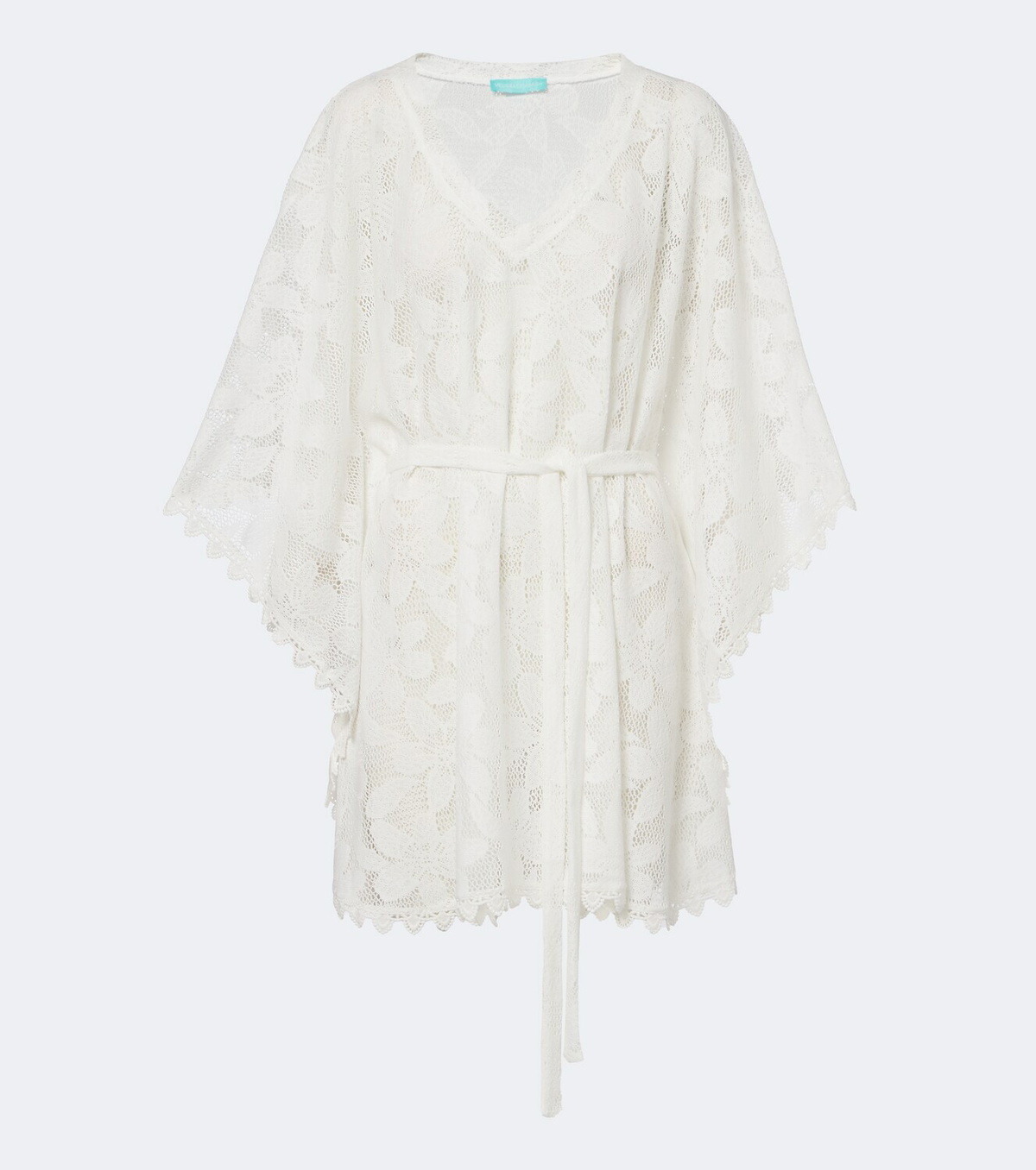 Melissa Odabash Petra floral sheer lace kaftan