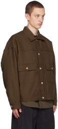 meanswhile Brown Pleated Jacket