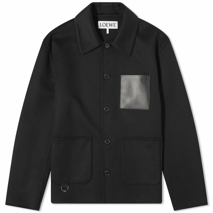 Photo: Loewe Men's Wool Workwear Jacket in Black