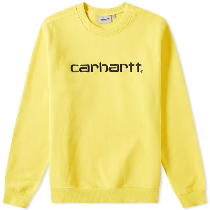 Photo: Carhartt Embroidered Logo Sweat Primula & Black