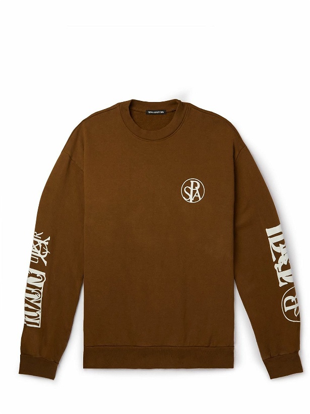 Photo: Total Luxury Spa - Printed Cotton-Jersey Sweatshirt - Brown