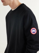 Canada Goose - Rove Logo-Embroidered Cotton-Jersey Sweater - Black