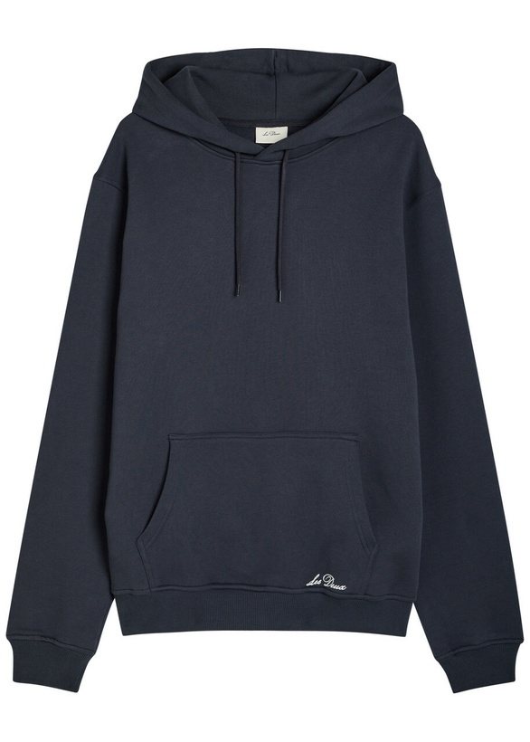 Photo: Les Deux Ben Artist Hooded Cotton Sweatshirt Navy