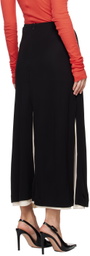 BITE Black Incise Multi-Slit Midi Skirt