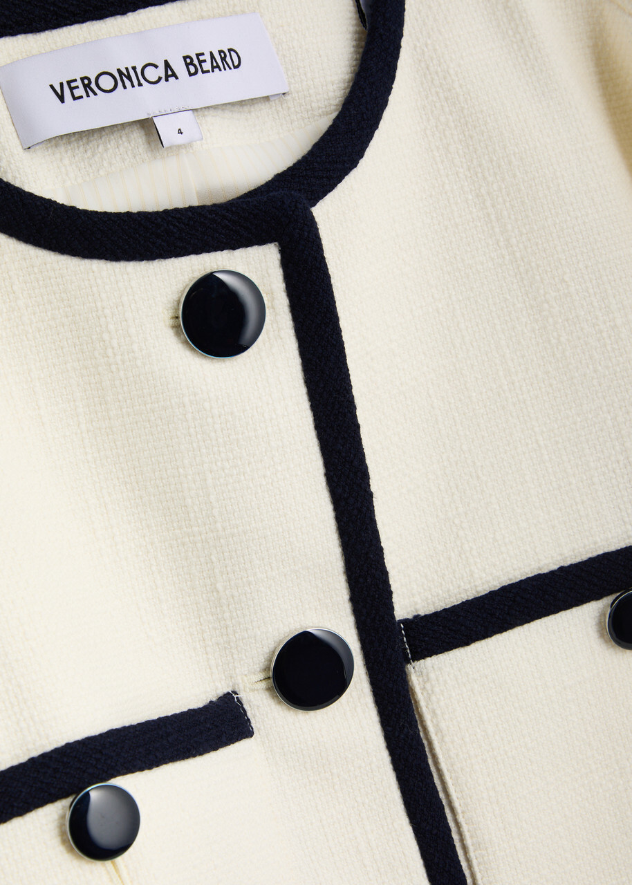 Veronica Beard Beale Cotton-blend Jacket Cream