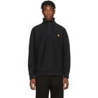 Carhartt Work In Progress Black Half-Zip American Script Sweatshirt