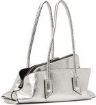 The Attico Silver 'La Passeggiata' Small Top Handle Bag