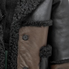 Shoreditch Ski Club Women's Reva Shearling Coat in Black/Bitter Chocolate Brown