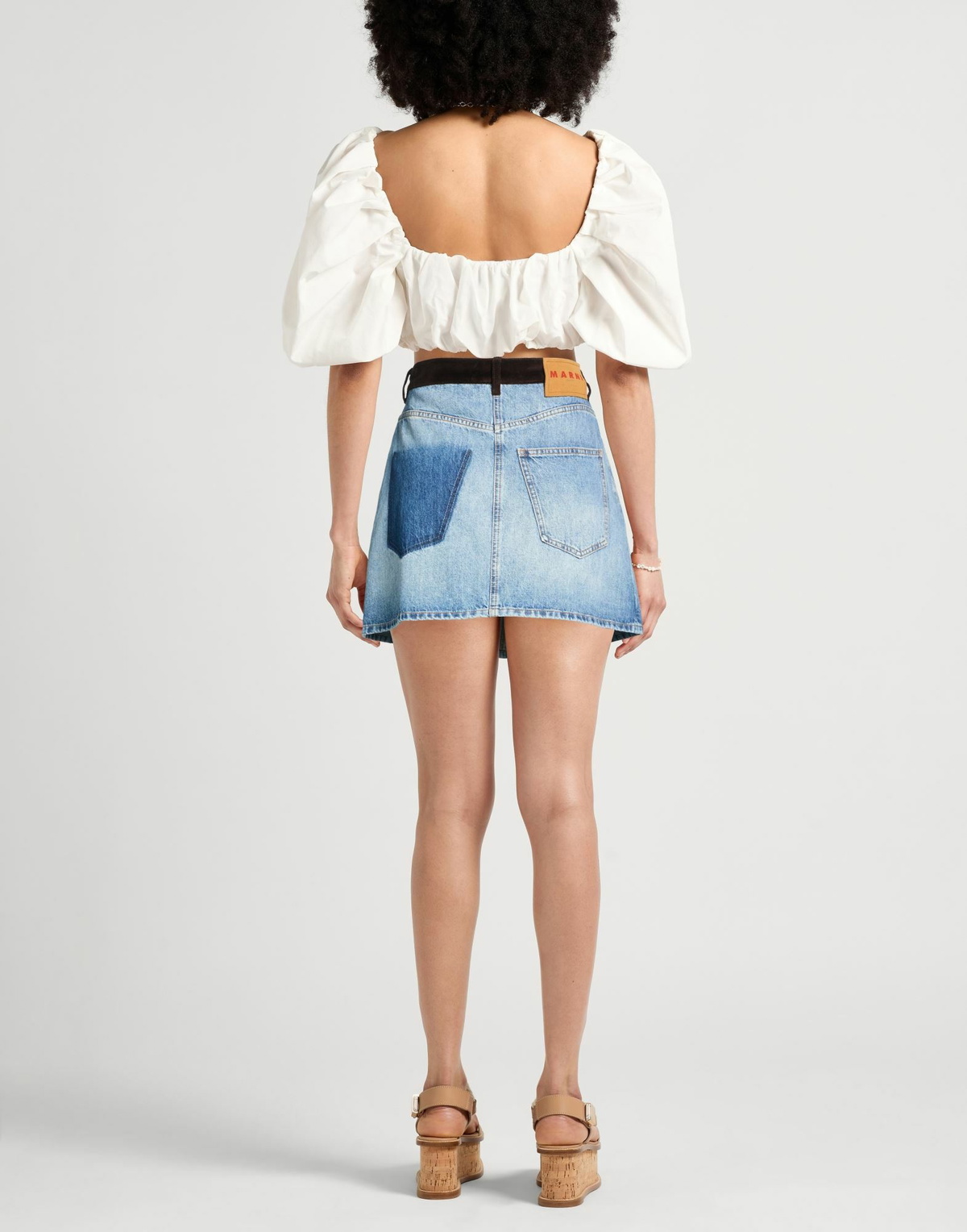 Marni Womens Denim skirt in Blue