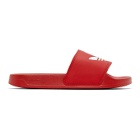 adidas Originals Red Adilette Lite Pool Slides