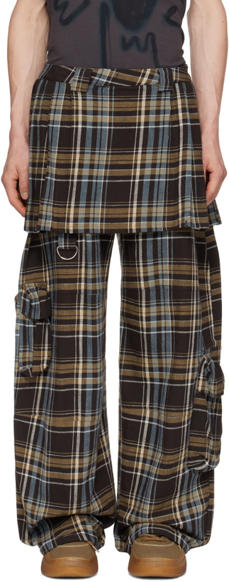 Photo: Collina Strada Brown Lawn Skirt Cargo Pants