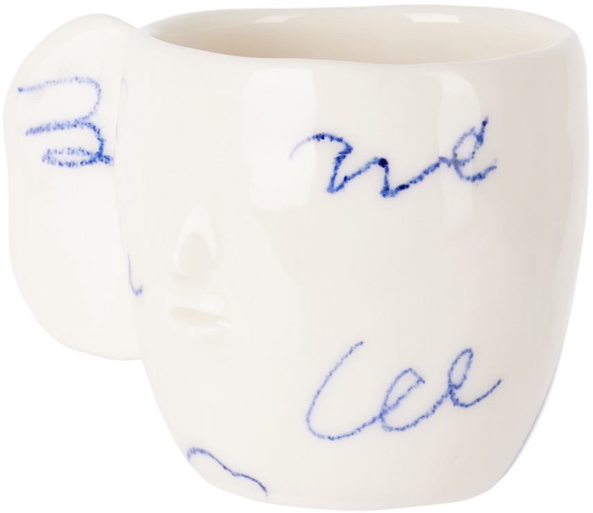Rami Kim Studio White & Blue Scribble Espresso Cup