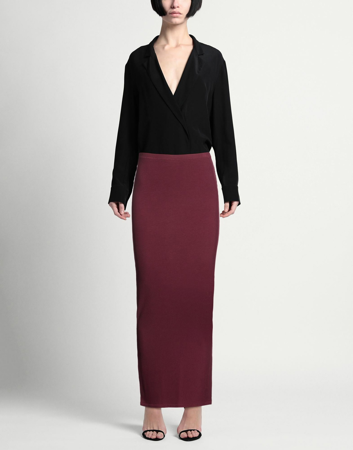 Skims Womens Maxi skirt Burgundy