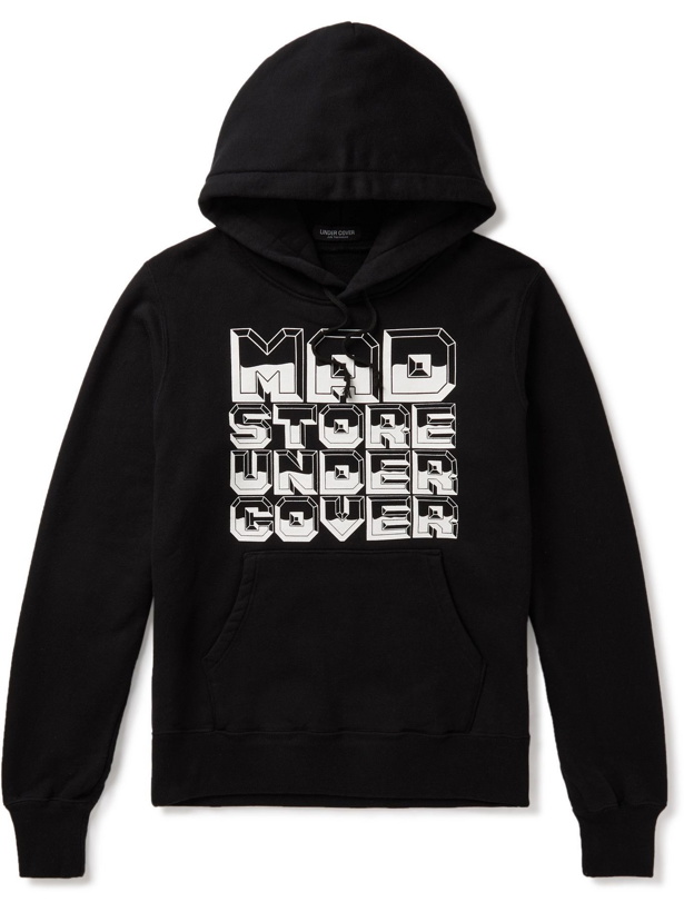 Photo: UNDERCOVER MADSTORE - MADSTORE Printed Cotton-Jersey Hoodie - Black