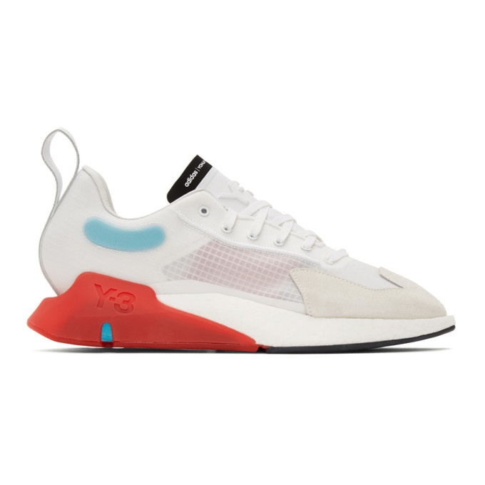 Photo: Y-3 White and Red Orisan Sneakers