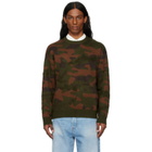 Dime Green & Brown Camo Chenille Knit Sweater