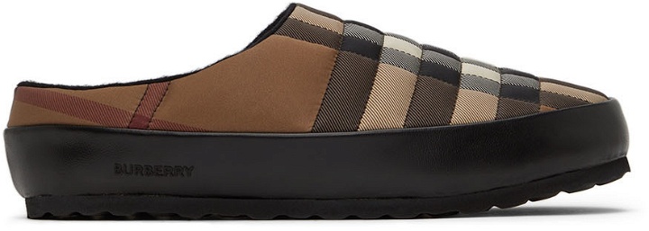 Photo: Burberry Brown & Beige Northaven Check Slippers