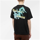 JW Anderson Men's Pol Placed Print T-Shirt in Black