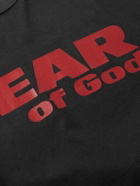 Fear of God - Fear is Gone Oversized Logo-Print Cotton-Jersey T-Shirt - Black