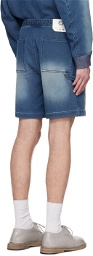 Solid Homme Blue Faded Shorts