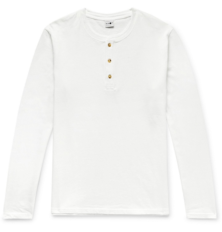 Photo: NN07 - Cotton-Jersey Henley T-Shirt - White