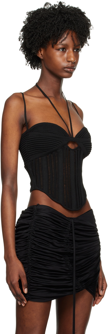 ANDREĀDAMO Black Cutout Tank Top