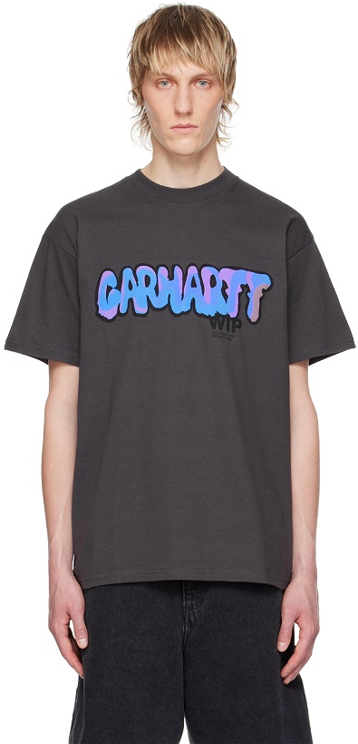 Photo: Carhartt Work In Progress Gray Drip T-Shirt
