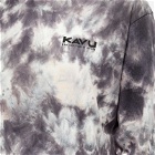 KAVU Men's Long Sleeve Klear Above Etch Art T-Shirt in Obsidian Tie Dye