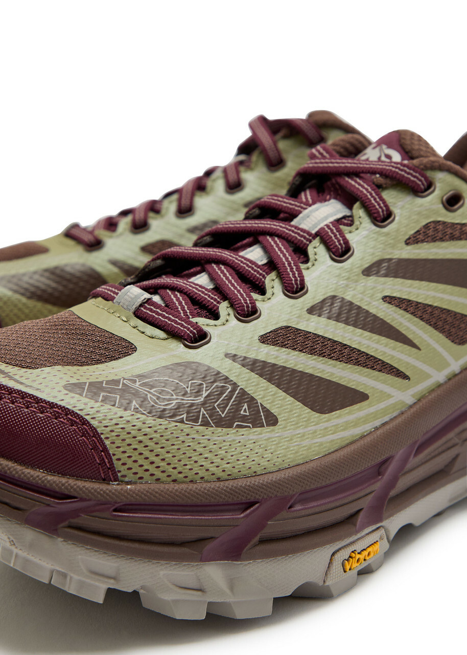 Hoka Mafate Speed 2 Panelled Mesh Sneakers Burgundy