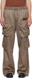 AMIRI Brown Drawstring Nylon Cargo Pants
