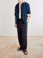 Barena - Camison Button-Down Collar Striped Cotton-Poplin Shirt - Neutrals