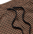 Barena - Checked Virgin Wool-Blend Drawstring Trousers - Brown