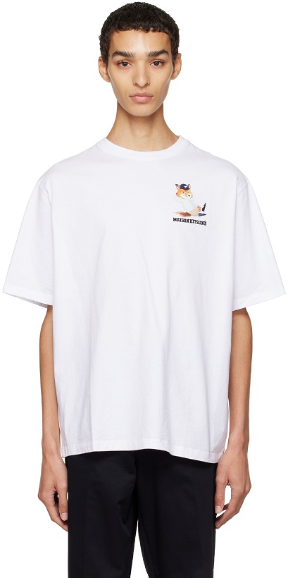 Photo: Maison Kitsuné White Small Dressed Fox T-Shirt